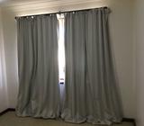 2 PAIRS Sun Blockout Full Length (each drape 220 cm H by 180 W)