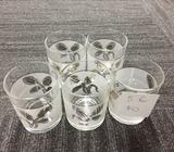 5 Glasses - 8.5cm tall, 7cm diameter