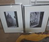 2 framed B & W Prints each 0.74m x 0.53m - As new