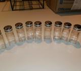 9 x Glass Shakers New