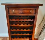 Cedar wine rack with drawer
