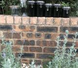 Storage jars glass and ceramic