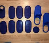 8 x Tupperware Blue Lids