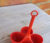 Rubber hard boiled egg carrier