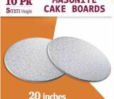 10 Masonite cake boards 20 inches