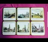 6pc Acrylic Table Coaster Set in Original Box