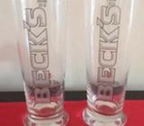 PAIR OF BECKS BEER GLASSES 0.5litres 500ml each