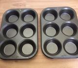 WILLOW 6 HOLE MUFFIN PANS X 2