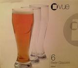 BRAND NEW BOX VUE BEER GLASSES X6