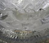 Various beautiful cut Crystal glass plates and dishes