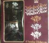 4 Sundae Dishes Windsor Rose