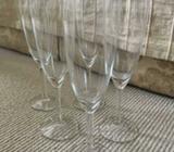 5 champagne glasses