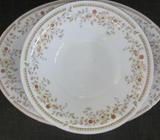 LILING FINE CHINA 2PC YUNG SHEN PORCELIAN PLATTER & BOWL
