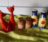 3 different types of salt and pepper shakers