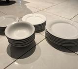 White dinner set
