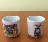 TELETUBBIES AND THOMAS THE TANK ENGINE EGG CUPS