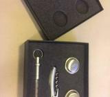 Brink wine bottle closer, opener and thermometer