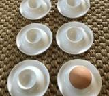 EGG CUPS PORCELIAN - Set of Six - Brand New