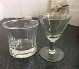 2 X drinking glasses