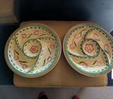 Ceramic serving platter X 2