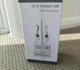 Chrome oil & vinegar set NEW IN BOX