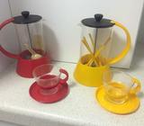 Coffee plungers and cups
