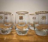 Baileys Irish Cream Gold Rimmed Glasses x 6