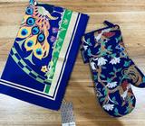 HARRODS Peacock Tea Towel and Oven Glove - BRAND NEW