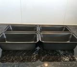 4 x Mini Cake Loaf Tins Never Used Kitchen Cooking Baking