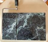 Marble cheese board with cutter