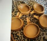 Vintage 1960s soup bowls x 5