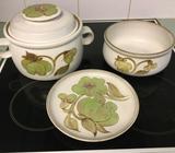 DENBY CASSEROLE , BOWL &; PLATE