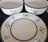 2 x large bowls & matching large platter