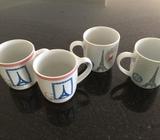 Paris print coffee cups
