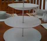 3 TIER WHITE CAKE STAND