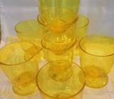 Tumblers Wine/water shatterproof. x 10. Yellow