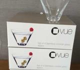 11x Vue Stemless Martini Glasses