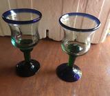 2 drinking goblets wine glass