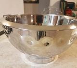 Stainless steel hammered salad bowl