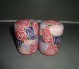 PAIR CERAMIC MERRIE SALT & PEPPER SHAKERS