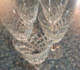 5 Crystal wineglasses