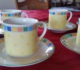 Villeroy & Boch Twist Alea Limone Cups and Saucers - 8