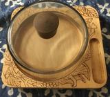 Unique, decorated cheese or butter dome