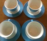 Set 4 Alex Liddy cups and saucers