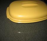 Tupperware Harvest Gold Steamer Serving Dish, Drainer & Lid