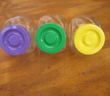 new set of 3 glass jars with lids