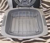 NEW Anolon Roasting Dish LARGE CAPACITY with Secure Rack Roasting