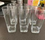 6x glass cups