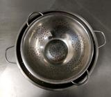 2 x Steel Colanders