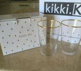 KikkiK Gift SVENSKA HEM 2 glasses $10 (NEW)